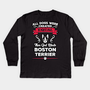 Boston Terrier Kids Long Sleeve T-Shirt